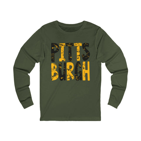 Pittsburgh Graphic Unisex Jersey Long Sleeve Tee Long Sleeve Shirt - YinzerShop
