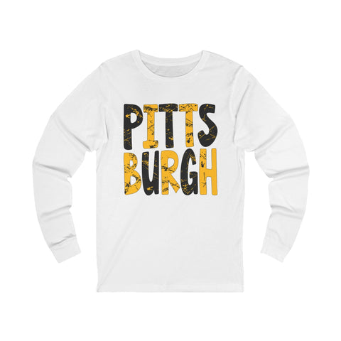 Pittsburgh Graphic Unisex Jersey Long Sleeve Tee Long Sleeve Shirt - YinzerShop