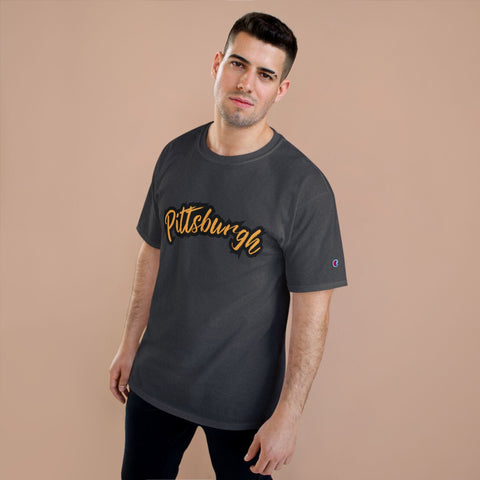 Pittsburgh Grunge - Champion T-Shirt T-Shirt - YinzerShop