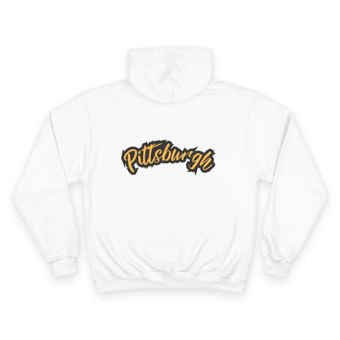 Pittsburgh Grunge - Print on back - Champion S700 Hoodie Hoodie - YinzerShop