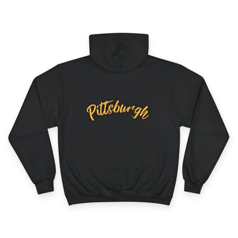 Pittsburgh Grunge - Print on back - Champion S700 Hoodie Hoodie - YinzerShop