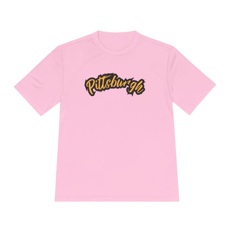 Pittsburgh Grunge - Sport-Tek Unisex Moisture Wicking Tee T-Shirt - YinzerShop