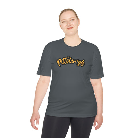 Pittsburgh Grunge - Sport-Tek Unisex Moisture Wicking Tee T-Shirt - YinzerShop
