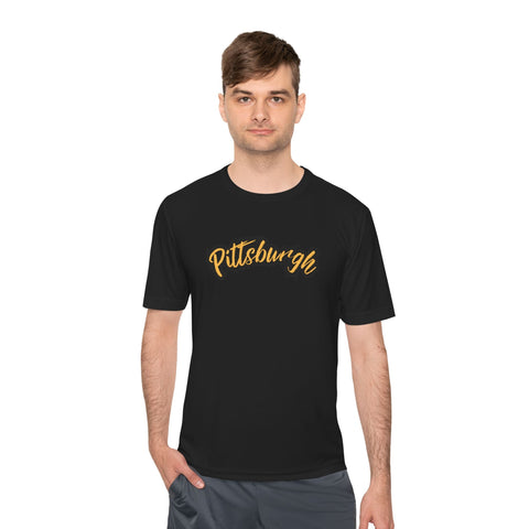 Pittsburgh Grunge - Sport-Tek Unisex Moisture Wicking Tee T-Shirt - YinzerShop