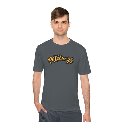 Pittsburgh Grunge - Sport-Tek Unisex Moisture Wicking Tee T-Shirt - YinzerShop