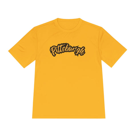 Pittsburgh Grunge - Sport-Tek Unisex Moisture Wicking Tee T-Shirt - YinzerShop