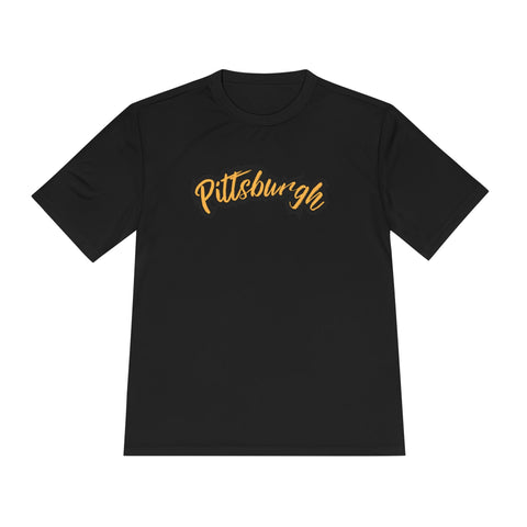 Pittsburgh Grunge - Sport-Tek Unisex Moisture Wicking Tee T-Shirt - YinzerShop