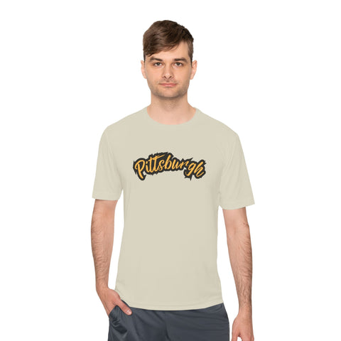 Pittsburgh Grunge - Sport-Tek Unisex Moisture Wicking Tee T-Shirt - YinzerShop