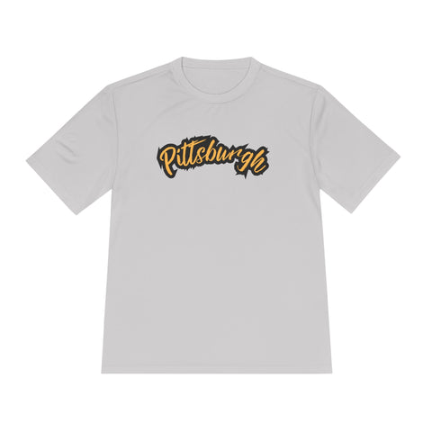 Pittsburgh Grunge - Sport-Tek Unisex Moisture Wicking Tee T-Shirt - YinzerShop