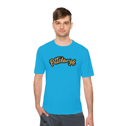Pittsburgh Grunge - Sport-Tek Unisex Moisture Wicking Tee T-Shirt - YinzerShop