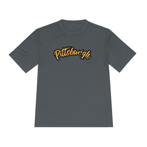 Pittsburgh Grunge - Sport-Tek Unisex Moisture Wicking Tee T-Shirt - YinzerShop