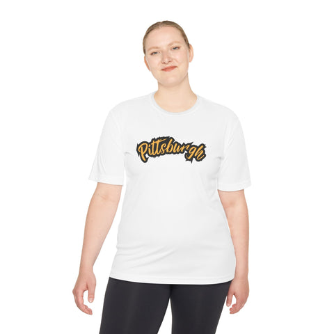 Pittsburgh Grunge - Sport-Tek Unisex Moisture Wicking Tee T-Shirt - YinzerShop