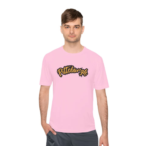 Pittsburgh Grunge - Sport-Tek Unisex Moisture Wicking Tee T-Shirt - YinzerShop