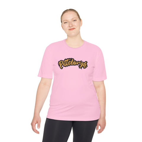 Pittsburgh Grunge - Sport-Tek Unisex Moisture Wicking Tee T-Shirt - YinzerShop