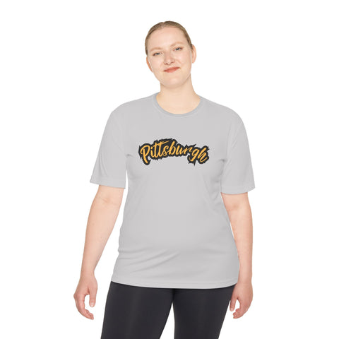Pittsburgh Grunge - Sport-Tek Unisex Moisture Wicking Tee T-Shirt - YinzerShop