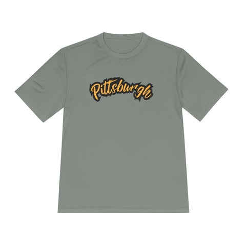 Pittsburgh Grunge - Sport-Tek Unisex Moisture Wicking Tee T-Shirt - YinzerShop