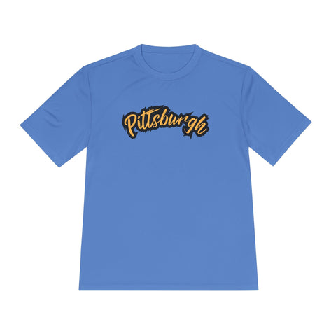 Pittsburgh Grunge - Sport-Tek Unisex Moisture Wicking Tee T-Shirt - YinzerShop