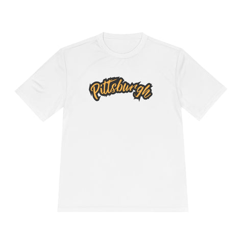 Pittsburgh Grunge - Sport-Tek Unisex Moisture Wicking Tee T-Shirt - YinzerShop