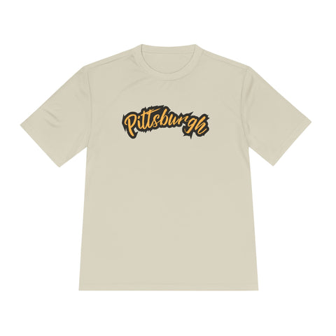 Pittsburgh Grunge - Sport-Tek Unisex Moisture Wicking Tee T-Shirt - YinzerShop