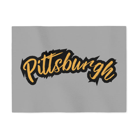 Pittsburgh Grunge - Sweatshirt Blanket Home Decor - YinzerShop