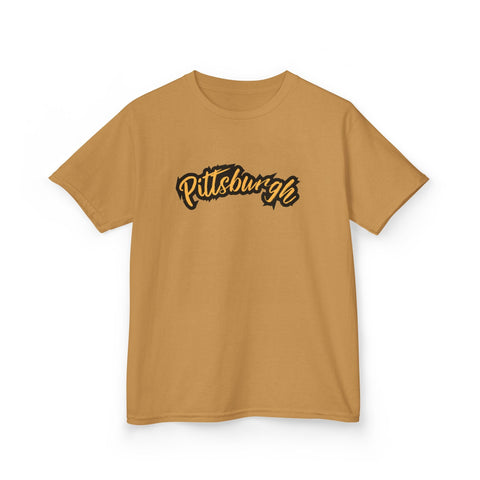 Pittsburgh Grunge - Tee Shirt Kids Graphic T-Shirt Kids Apparel - YinzerShop