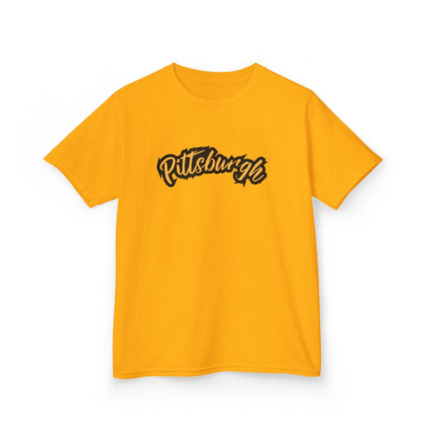 Pittsburgh Grunge - Tee Shirt Kids Graphic T-Shirt Kids Apparel - YinzerShop
