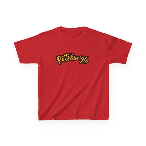 Pittsburgh Grunge - Tee Shirt Kids Graphic T-Shirt Kids Apparel - YinzerShop