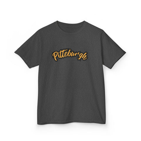 Pittsburgh Grunge - Tee Shirt Kids Graphic T-Shirt Kids Apparel - YinzerShop