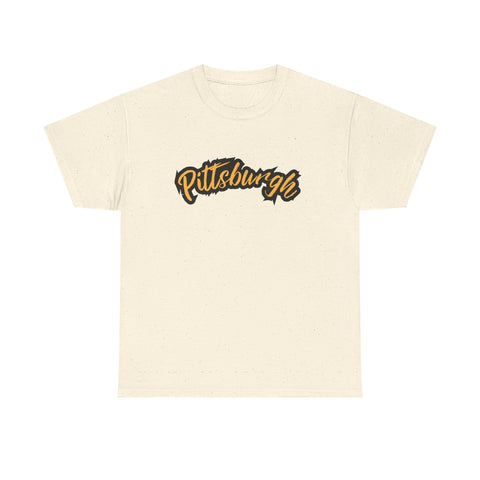 Pittsburgh Grunge - Unisex Heavy Cotton Tee T-Shirt - YinzerShop