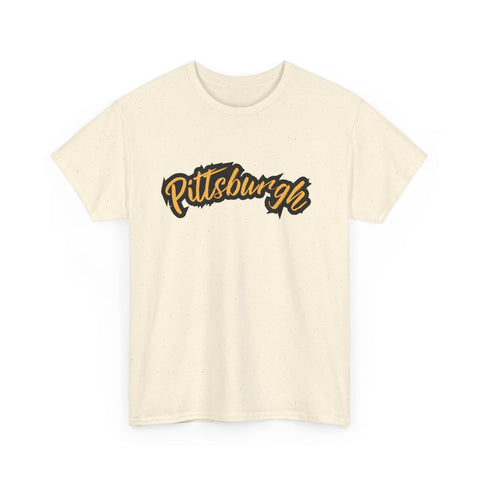Pittsburgh Grunge - Unisex Heavy Cotton Tee T-Shirt - YinzerShop