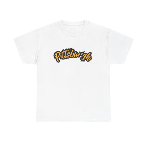 Pittsburgh Grunge - Unisex Heavy Cotton Tee T-Shirt - YinzerShop