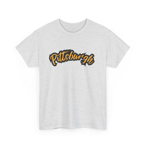 Pittsburgh Grunge - Unisex Heavy Cotton Tee T-Shirt - YinzerShop