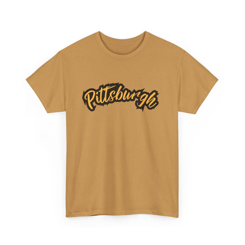Pittsburgh Grunge - Unisex Heavy Cotton Tee T-Shirt - YinzerShop