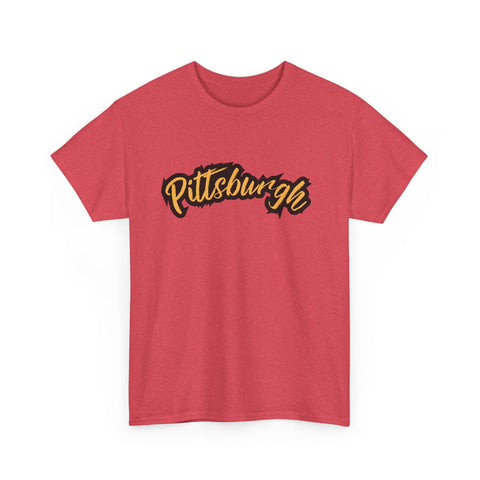 Pittsburgh Grunge - Unisex Heavy Cotton Tee T-Shirt - YinzerShop