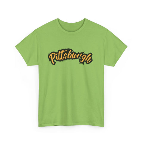 Pittsburgh Grunge - Unisex Heavy Cotton Tee T-Shirt - YinzerShop