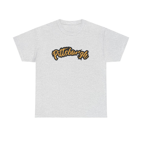Pittsburgh Grunge - Unisex Heavy Cotton Tee T-Shirt - YinzerShop