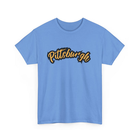 Pittsburgh Grunge - Unisex Heavy Cotton Tee T-Shirt - YinzerShop