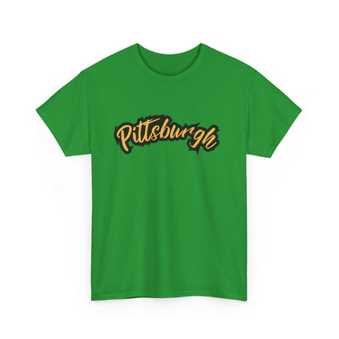 Pittsburgh Grunge - Unisex Heavy Cotton Tee T-Shirt - YinzerShop