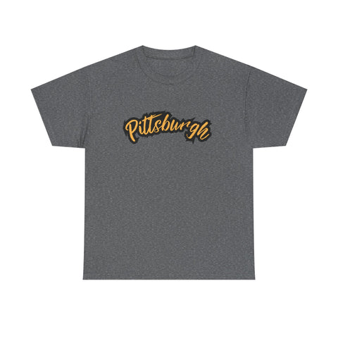 Pittsburgh Grunge - Unisex Heavy Cotton Tee T-Shirt - YinzerShop