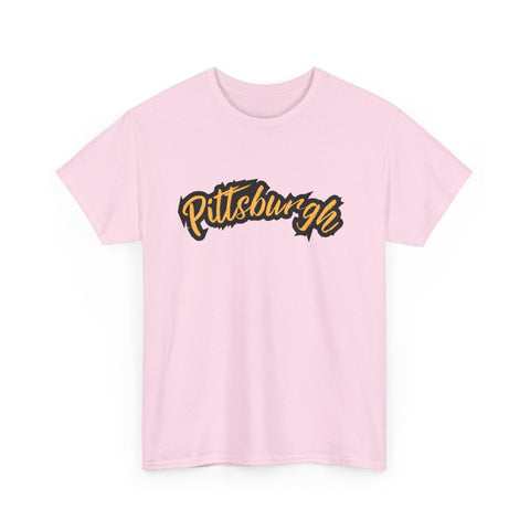 Pittsburgh Grunge - Unisex Heavy Cotton Tee T-Shirt - YinzerShop