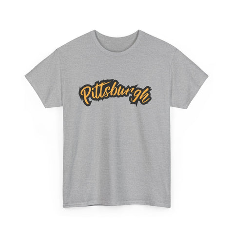 Pittsburgh Grunge - Unisex Heavy Cotton Tee T-Shirt - YinzerShop