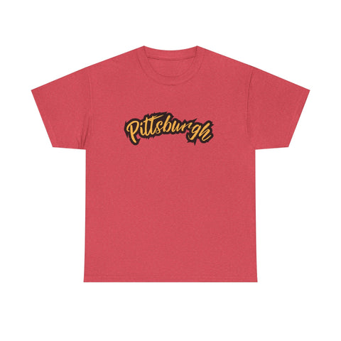 Pittsburgh Grunge - Unisex Heavy Cotton Tee T-Shirt - YinzerShop