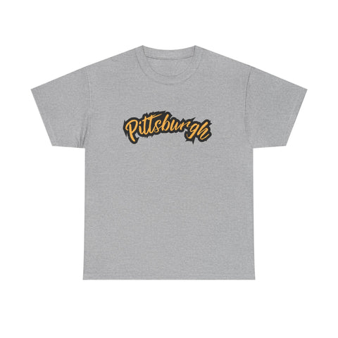 Pittsburgh Grunge - Unisex Heavy Cotton Tee T-Shirt - YinzerShop