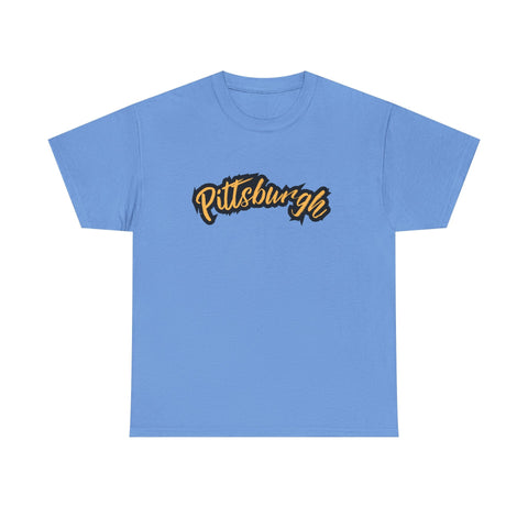 Pittsburgh Grunge - Unisex Heavy Cotton Tee T-Shirt - YinzerShop