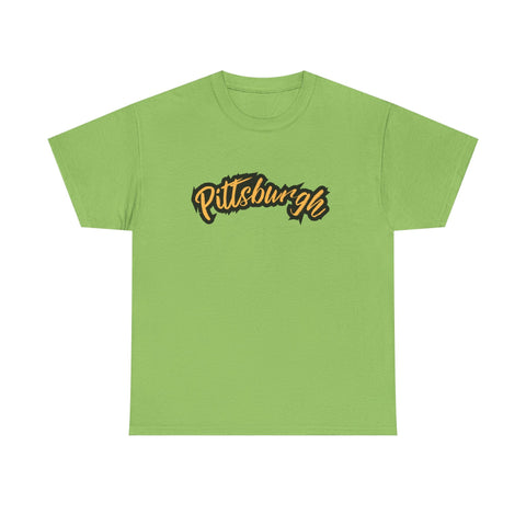 Pittsburgh Grunge - Unisex Heavy Cotton Tee T-Shirt - YinzerShop