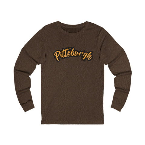 Pittsburgh Grunge - Unisex Long Sleeve Tee Long Sleeve Shirt - YinzerShop