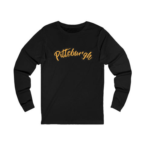 Pittsburgh Grunge - Unisex Long Sleeve Tee Long Sleeve Shirt - YinzerShop