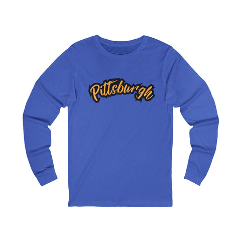 Pittsburgh Grunge - Unisex Long Sleeve Tee Long Sleeve Shirt - YinzerShop