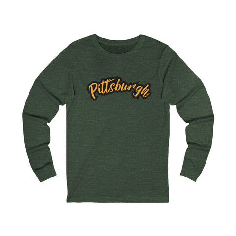 Pittsburgh Grunge - Unisex Long Sleeve Tee Long Sleeve Shirt - YinzerShop