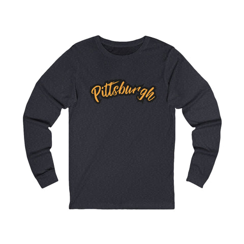 Pittsburgh Grunge - Unisex Long Sleeve Tee Long Sleeve Shirt - YinzerShop